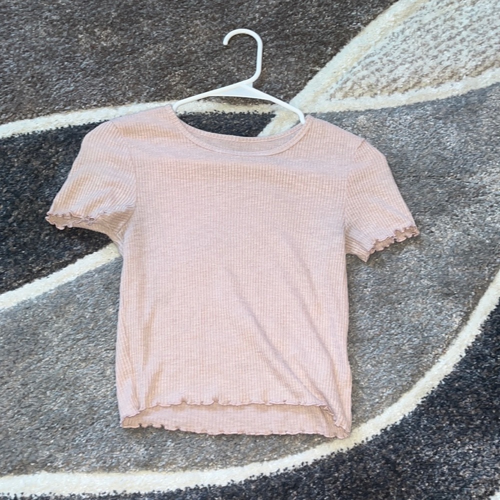 AE- Solid Lecture Trim Rib- knit Tee